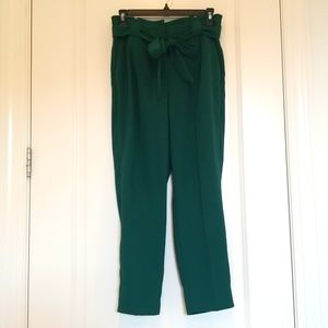 Express 4 Short Green Pants with Tie Waist